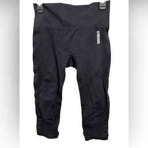 Gymshark Black Seamless Cropped Leggings Sz(M)